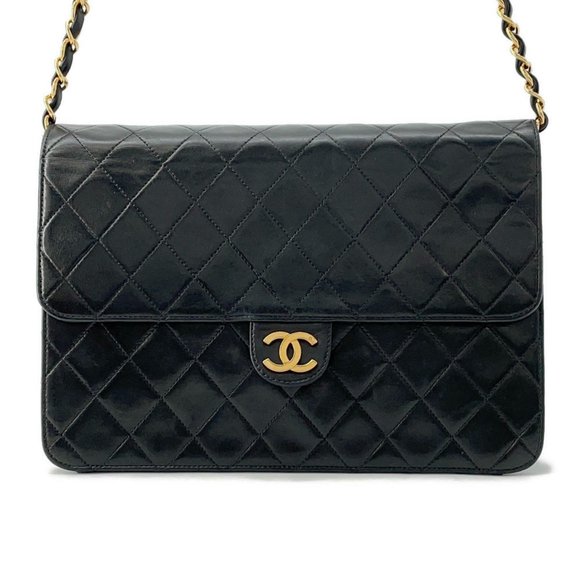 CHANEL Matrasse tweed COCO Mark Round Chain Shoulder Bag Gold Metal purple
